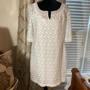 Nicole Miller white lace dress. Size 8